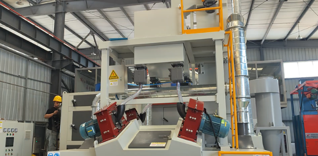 四平板材除锈强化，通过式抛丸机应用案例