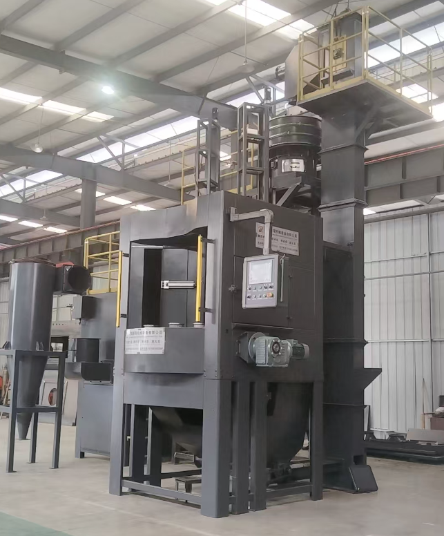 四平转盘式喷砂机 提升圆形工件处理效率