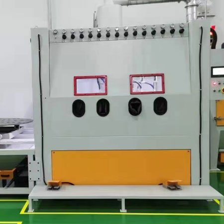 四平高效生产，从箱体手动喷砂机开始，提升零部件质量